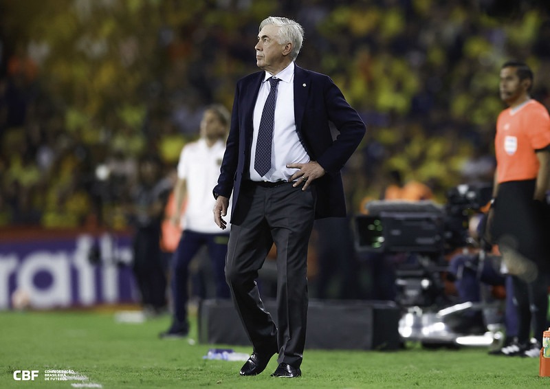 Carlo Ancelotti no comando da Seleção Brasileira - Foto: @rafaelribeirorio I CBF - Reprodução: Flickr CBF