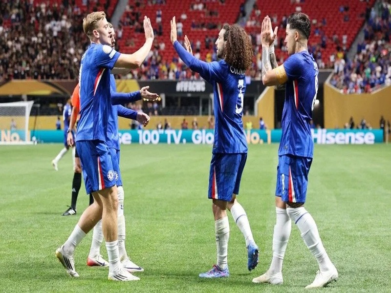 Jogadores do Chelsea no Mundial de Clubes - Reprodução: Yandex